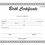 14 Free Birth Certificate Templates In MS Word PDF