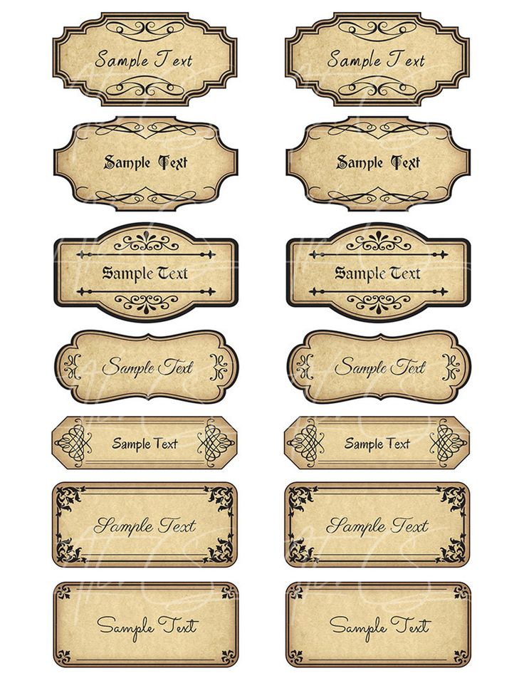 15 Printable Blank Vintage Apothecary Labels Set Editable PDF 