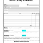 40 Free Bill Of Lading Forms Templates Template Lab