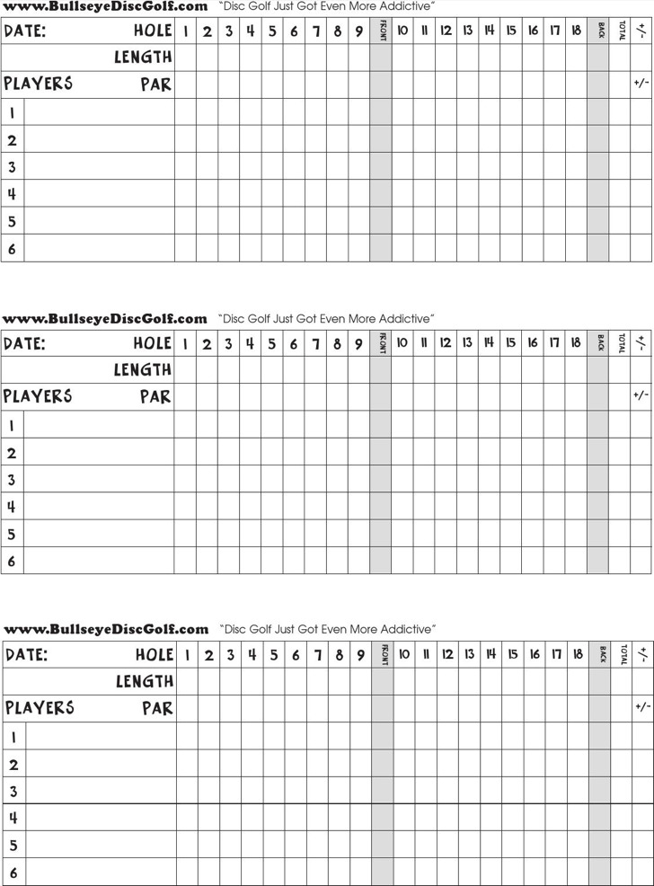 9 Golf Scorecard Templates Free Download