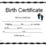 Birth Certificate Template And To Make It Awesome To Read