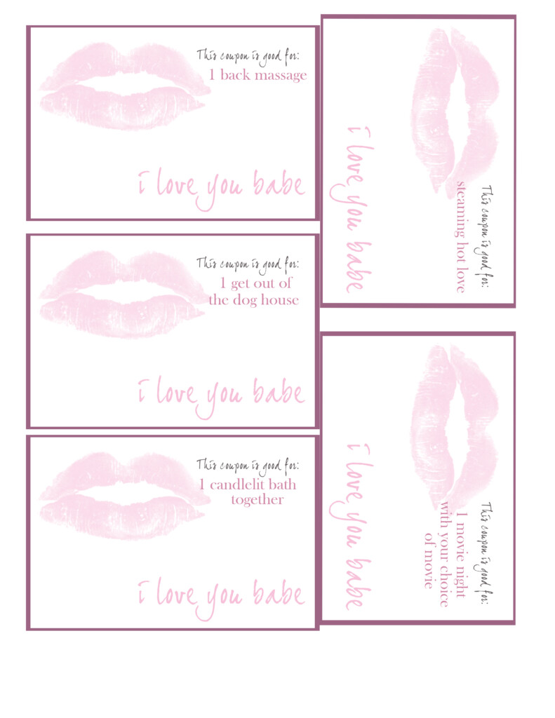 Blank Love Coupon Template Printable Coupon