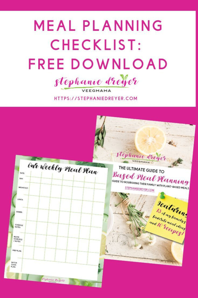 Blank Meal Planning Template Plant Based Meal Planning Meal Planning 