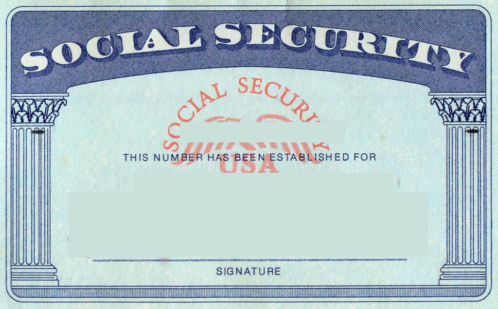 Blank Social Security Card Template Social Security Card Print 