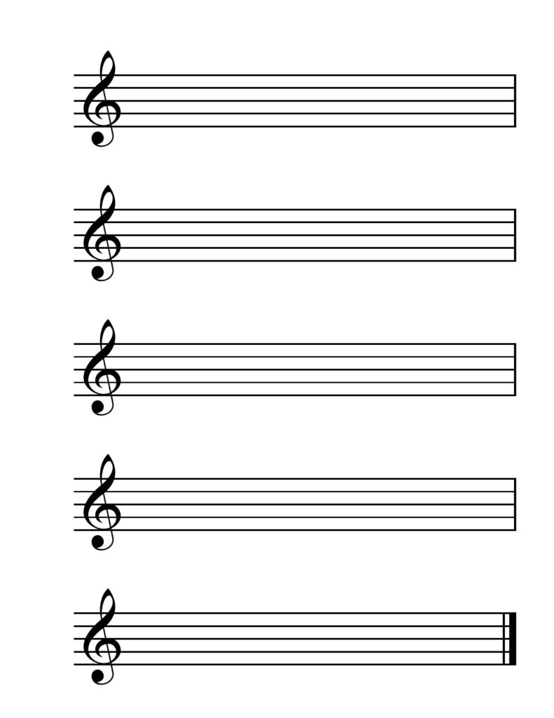 Blank Staff Paper To Print And Share With Your Students For More Free 