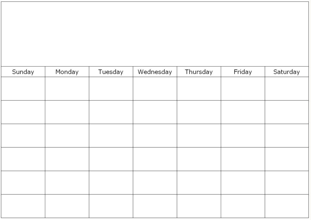 Effective Blank Monthly Calendar Page Without The Year Get Your 