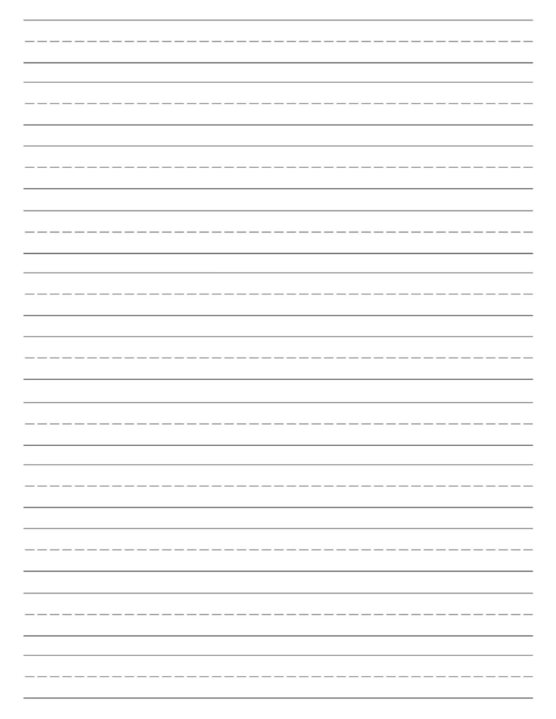 Free Printable Lined Paper Handwriting Paper Template Paper Trail 