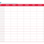 FREE Printable Work Schedule