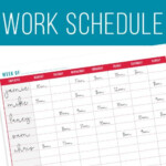 FREE Printable Work Schedule Work Schedule Schedule Template