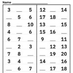 Free Printable Worksheets For Kids Missing Number Worksheets 1 20