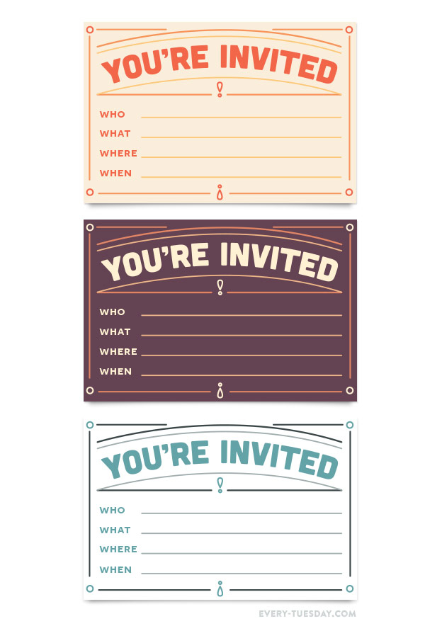 Freebie Printable Invitation Postcard