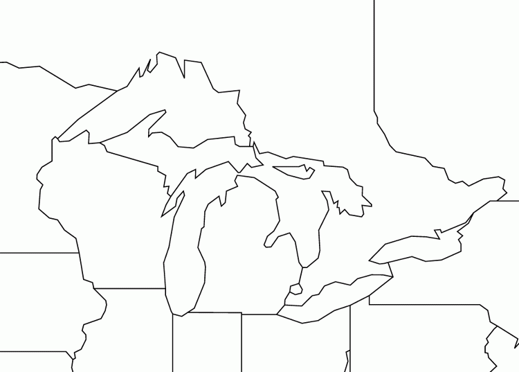 Great Lakes Outline Map Worldatlas