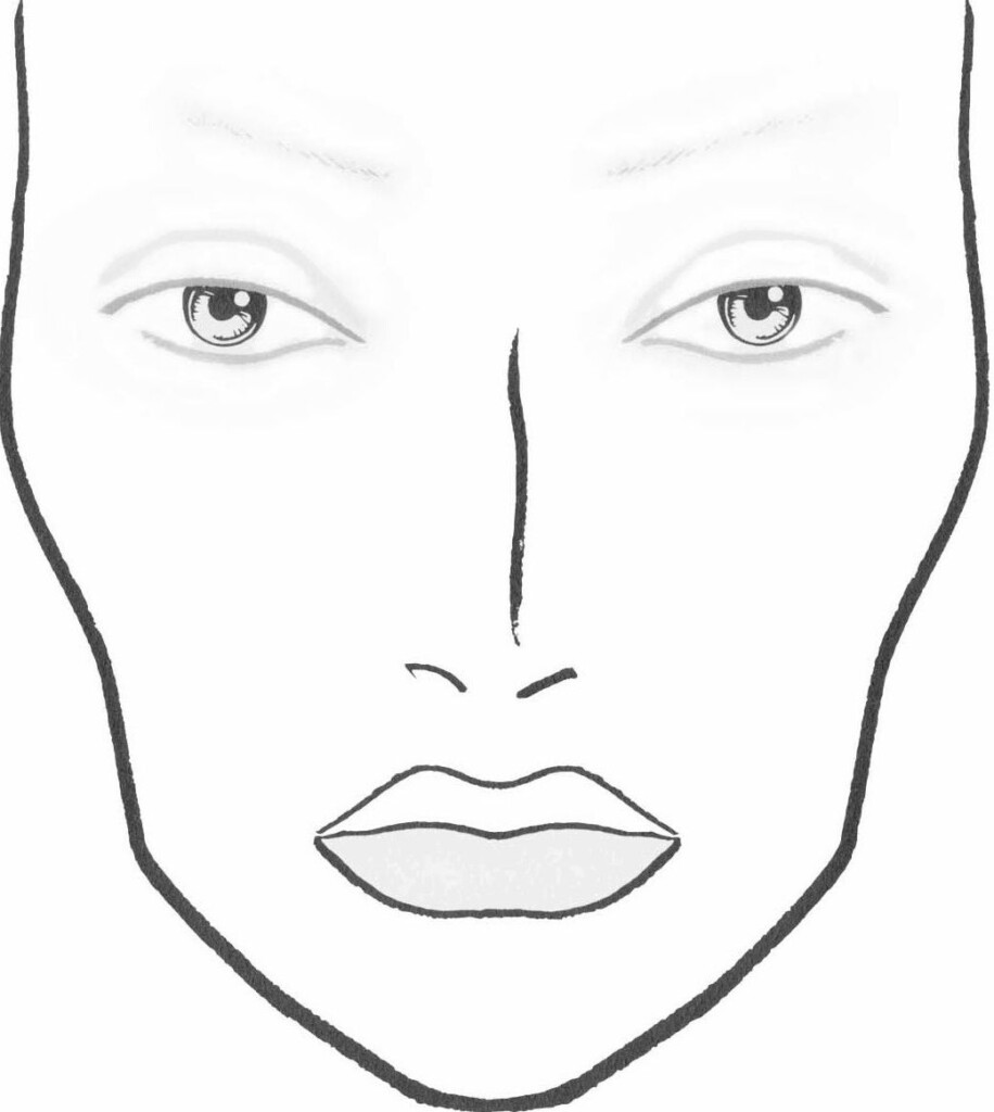 Make Up For Dolls DIY Blank Makeup Face Charts Mac Face Charts 