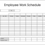 Printable Employee Work Schedule Template Schedule Template Work