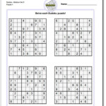 Printable Sudoku 4 Per Page Blank Printable Sudoku Free