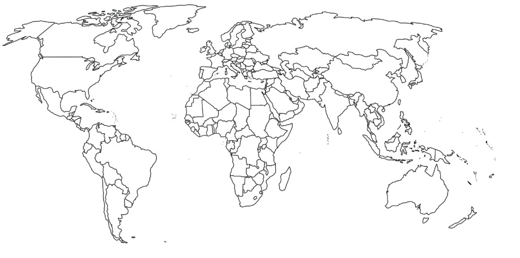 World Map Blank With Countries Border Copy Printable Outline Maps 