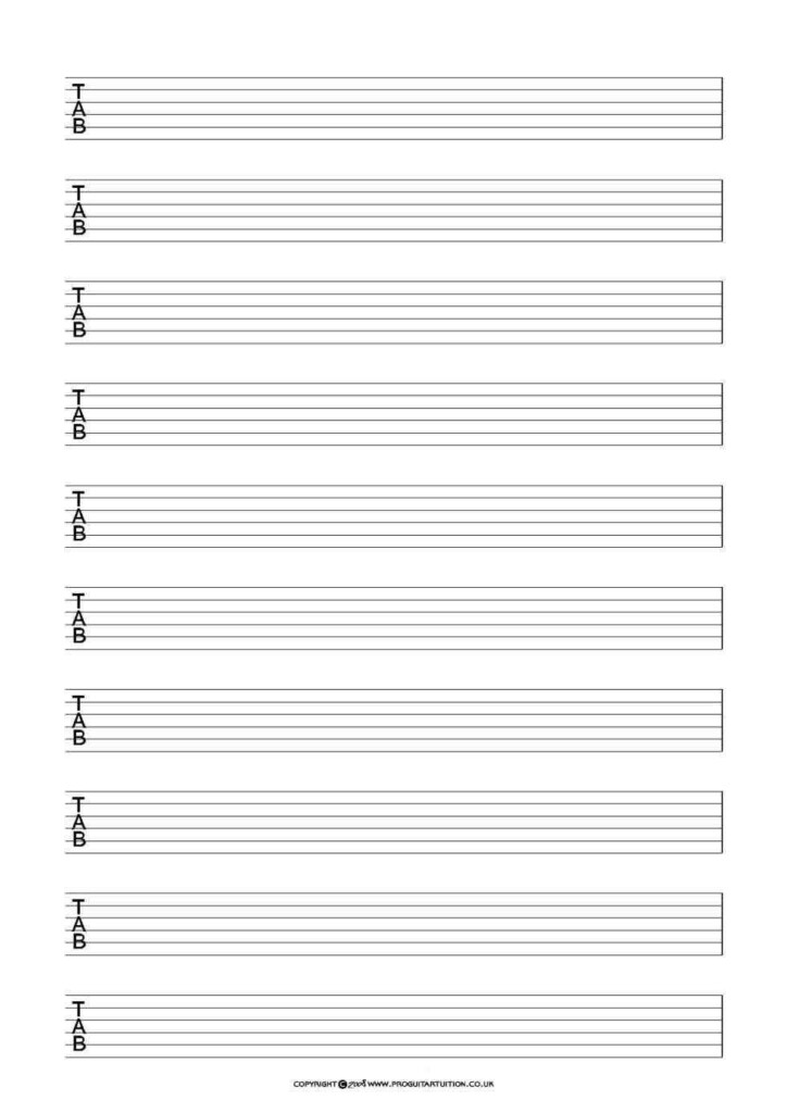 Blank Sheet Music Template Guitar Tabs Guitar Tabs Songs Blank 