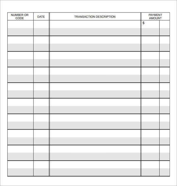 FREE 9 Sample Check Register Templates In PDF