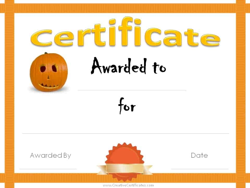 Free Halloween Costume Awards Customize Online Instant Download