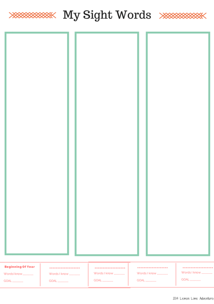 TOP Sight Word Lists FREE PRINTABLES 